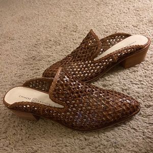 Chinese Laundry woven mules